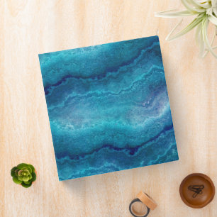 Blue Sea Green Agate Texture Binder