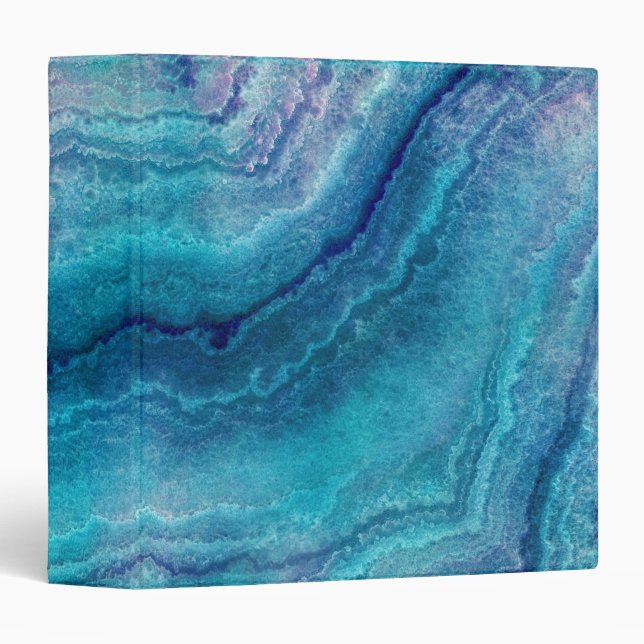 Blue Sea Green Agate Texture Binder (Front/Spine)