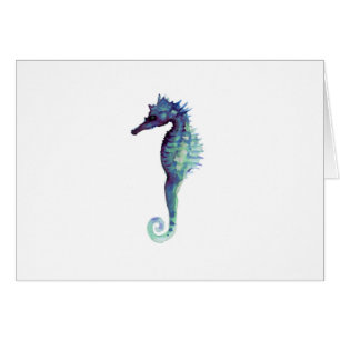 Blue sea horse design nautical oceanic seahorses