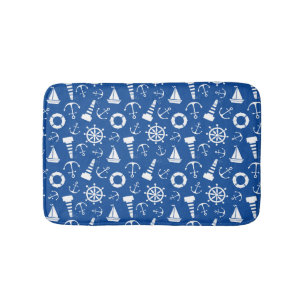 Blue Sea Pattern Bath Mat
