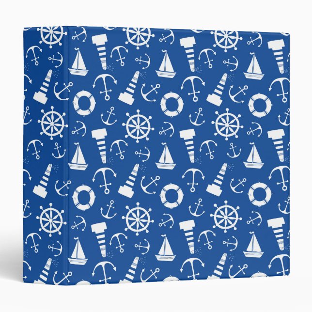 Blue Sea Pattern Binder (Front/Spine)