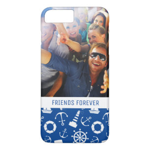 Blue Sea Pattern Your Photo & Text Case-Mate iPhone Case