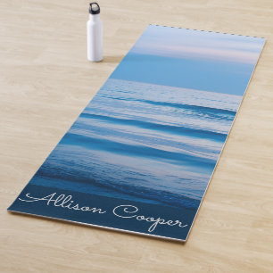 Blue Sea Sky beach Yoga Mat