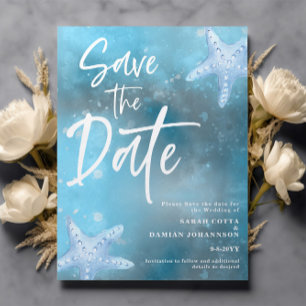 Blue Sea Summer Enregistrer la date Carte