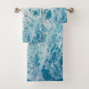 Blue Sea Water Bath Towel Set