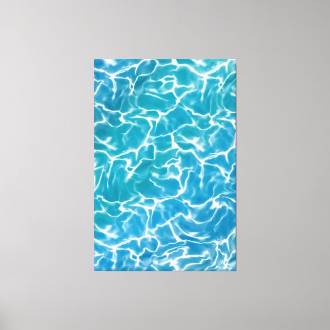 Blue Sea Water Canvas Print (Front)