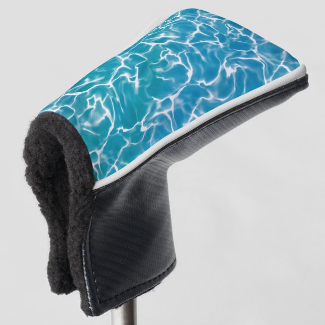 Blue Sea Water Golf Head Cover (3/4 Front)