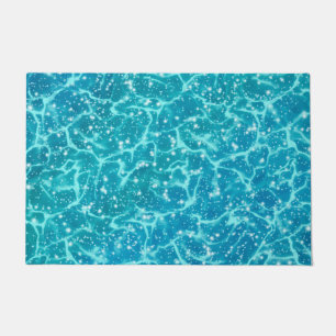 Blue sea Water with Sparkles Doormat