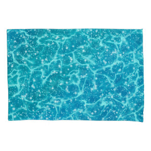 Blue sea Water with Sparkles Pillowcase