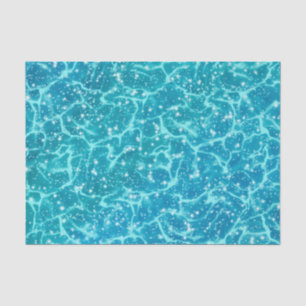 Blue sea Water with Sparkles Tissue Paper