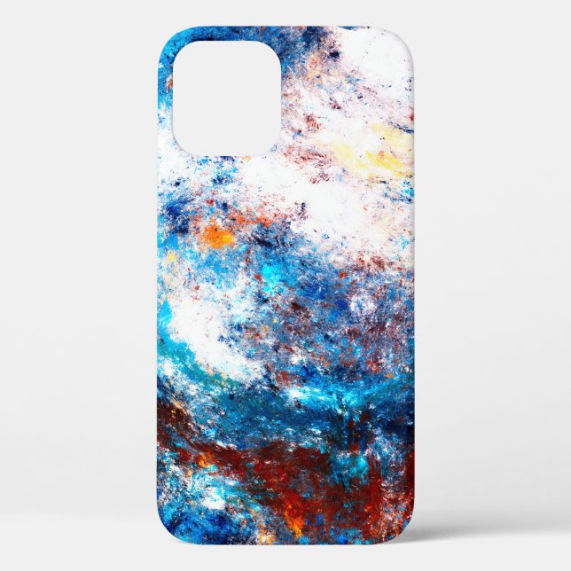 Blue sea wave. Artistic splashes of bright paints. Case-Mate iPhone Case (Back)