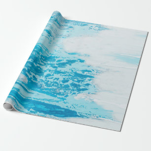 Blue sea wrapping paper