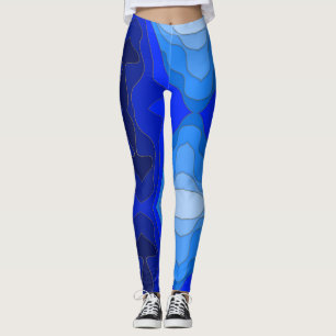 blue seabed - leggings