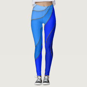 blue seabed - leggings