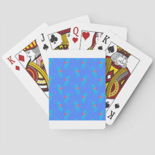 Blue Seahorse Pattern Playing Cards