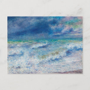 Blue Seascape by Renoir Impressionist Painting Postcard