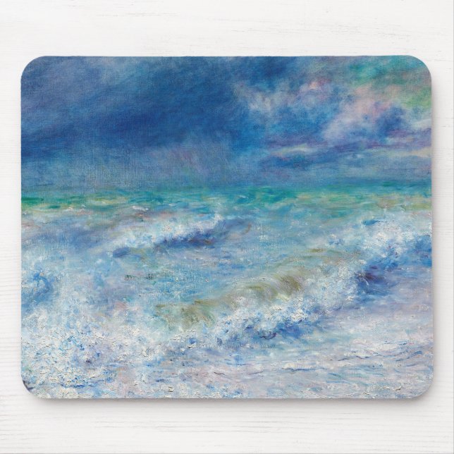 Blue Seascape by Renoir Mouse Pad (Front)