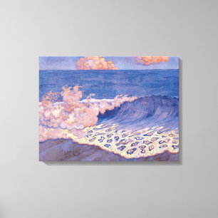 Blue seascape, Wave Effect, c.1893 Canvas Print