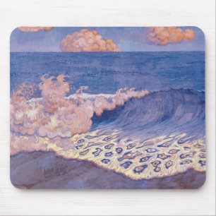 Blue seascape, Wave Effect, c.1893 Mouse Pad