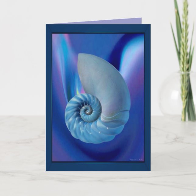 Blue Seashell Card (Front)