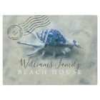 Blue Seashell Coastal Monogrammed Name