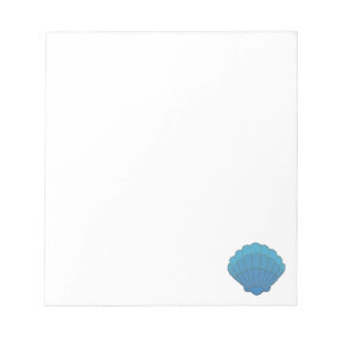 Blue Seashell Mosaic Custom Notepad