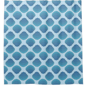 Blue Seashell Mosaic Pattern
