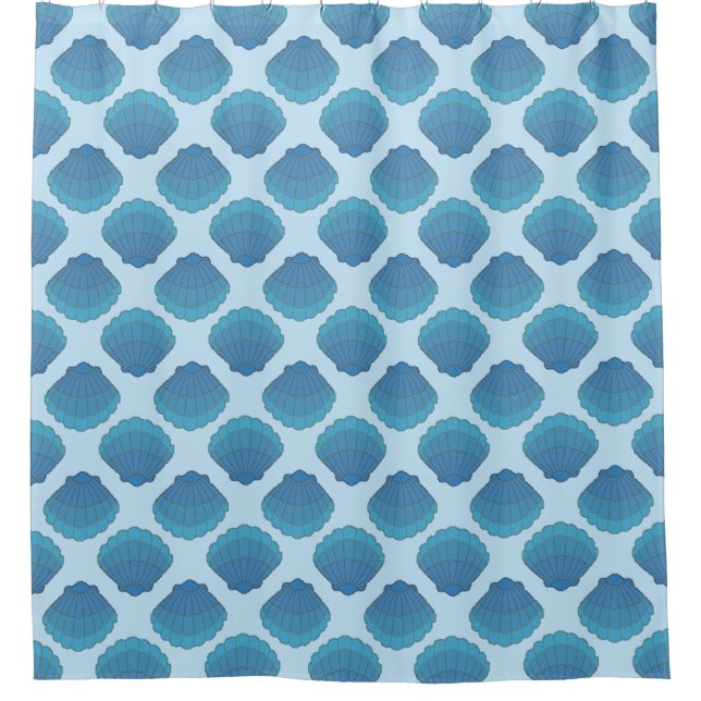 Blue Seashell Mosaic Pattern (Front)
