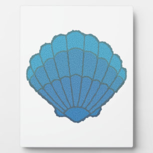 Blue Seashell Mosaic Plaque