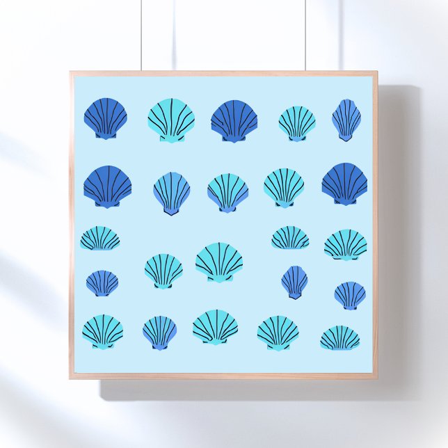 Blue Seashell Poster (Creator Uploaded)