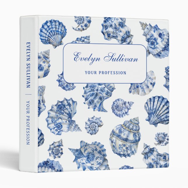Blue seashells binder (Front/Spine)