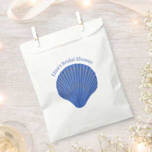 Blue Seashells CUSTOM Beach Bridal Shower  Favour Bag