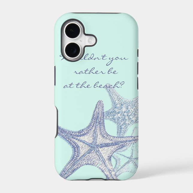 Blue seastar iphone case (Back)