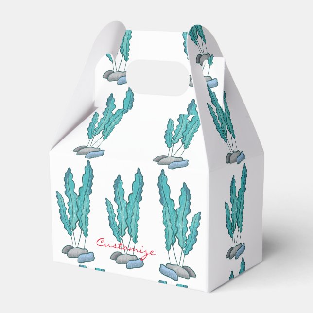 Blue Seaweed Algae Thunder_Cove Favor Box (Front Side)