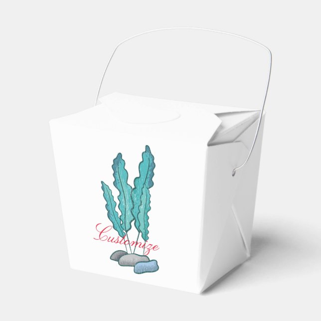 Blue Seaweed Algae Thunder_Cove Favor Box (Front Side)