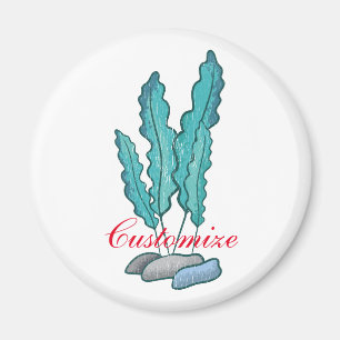 Blue Seaweed Algae Thunder_Cove Magnet