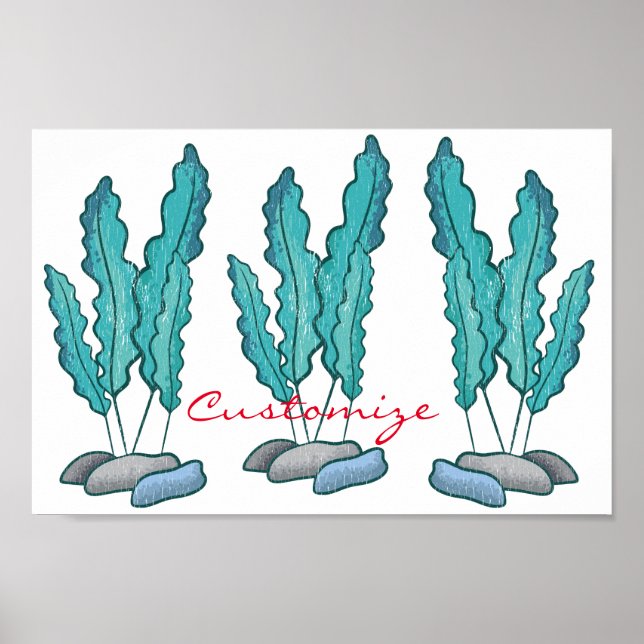 Blue Seaweed Algae Thunder_Cove Poster (Front)