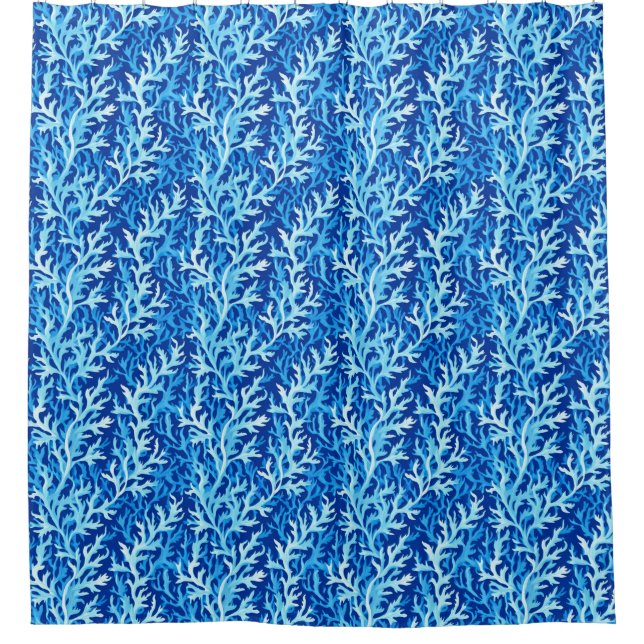Blue Seaweed Coastal Textile Pattern (Front)