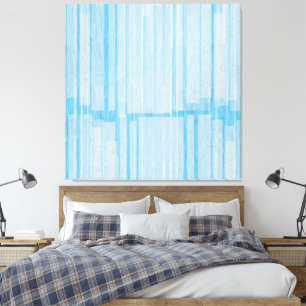 Blue Serenity Vertical Abstract Canvas