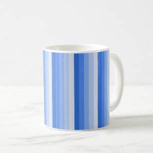 Blue shadow stripes coffee mug