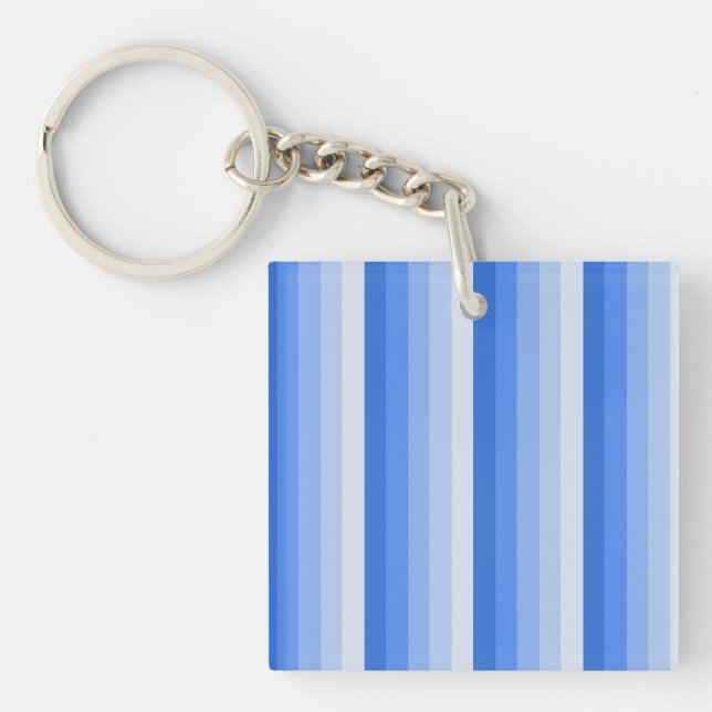 Blue shadow stripes keychain (Front)