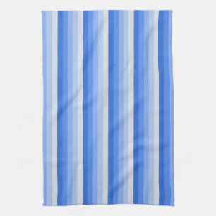 Blue shadow stripes kitchen towel