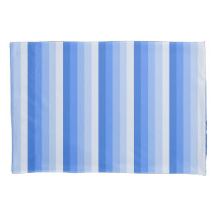Blue shadow stripes pillowcase