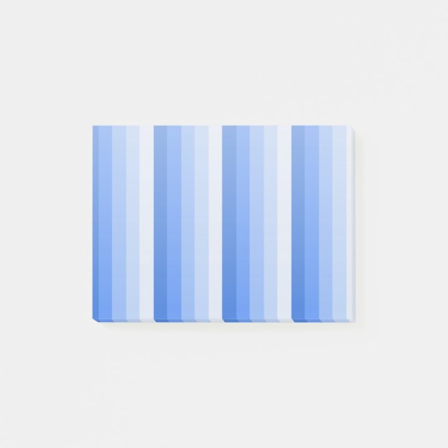 Blue shadow stripes post-it notes (Front)