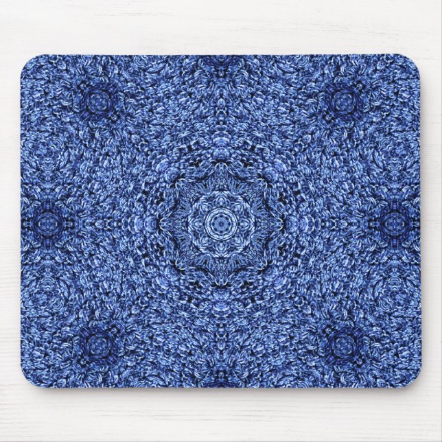 Blue Shag Persian Rug Mouse Pad (Front)