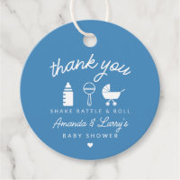 Blue Shake Rattle and Roll Baby Shower