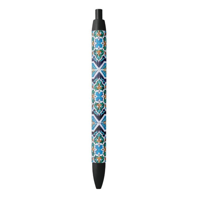 Blue Shamse Black Ink Pen (Front Vertical)