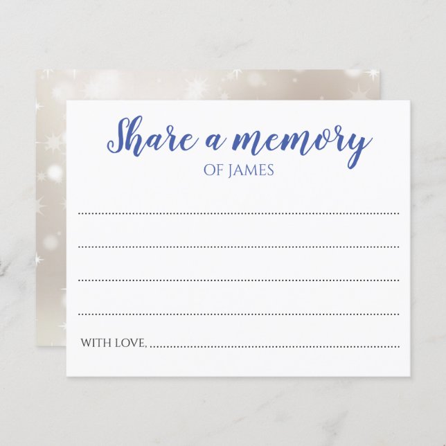 Blue Share a Memory Memorial Celebration of Life (Front/Back)