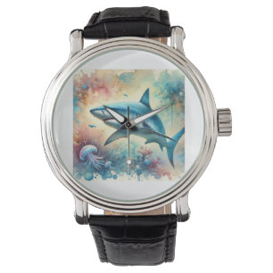 Blue Shark 110724AREF113 - Watercolor Watch
