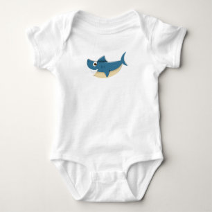 blue shark baby bodysuit